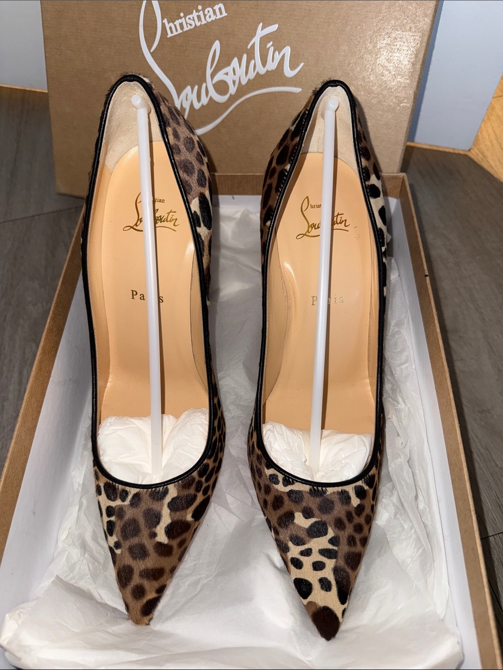 NEW Christian Louboutin Kate 100 Madagascar Pony Hair Pumps - Size 39.5 - Picture 5 of 12